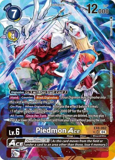 Piedmon ACE Alternate Art EX8-062 SR Chain of Liberation Digimon card