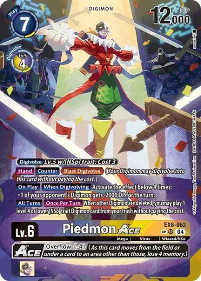 Piedmon ACE Textured EX8-062 SR Chain of Liberation Digimon card
