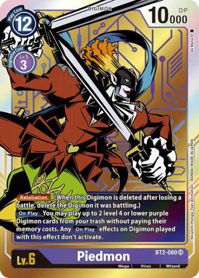 Piedmon Alternate Art BT2-080 SR Release Special Booster 1.0 Digimon card