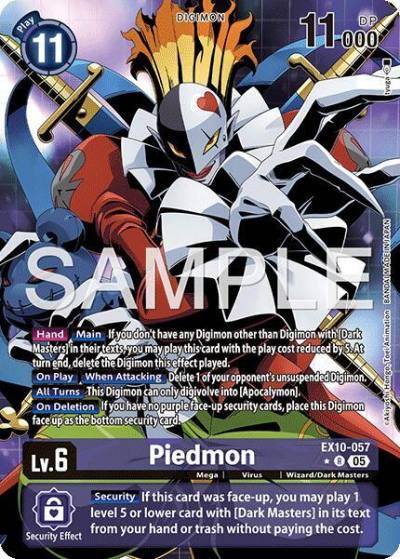 Piedmon Alternate Art EX10-057 R Sinister Order Digimon card