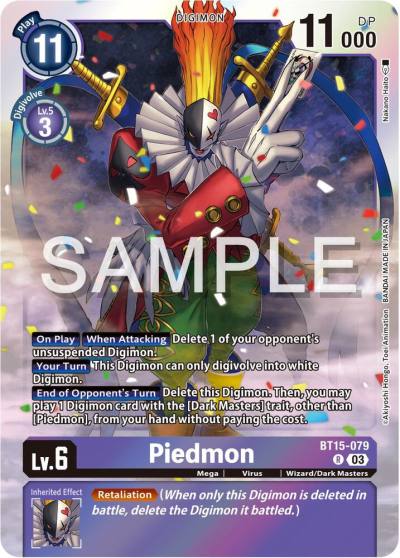 Piedmon BT15-079 R Exceed Apocalypse Digimon card