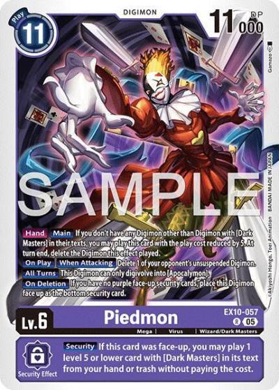 Piedmon EX10-057 R Sinister Order Digimon card