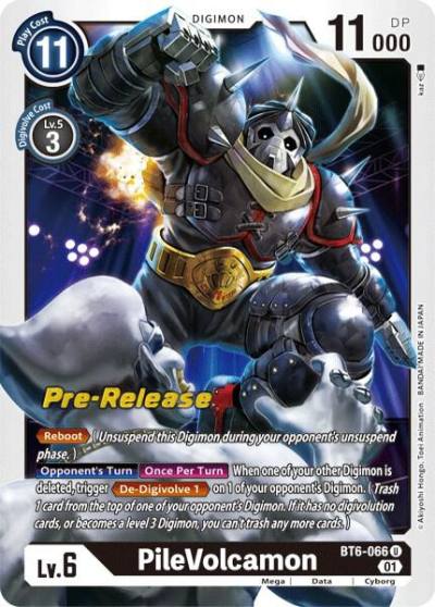 PileVolcamon BT6-066 U Double Diamond Pre-Release Cards Digimon card