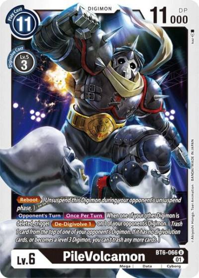 PileVolcamon BT6-066 U Double Diamond Digimon card