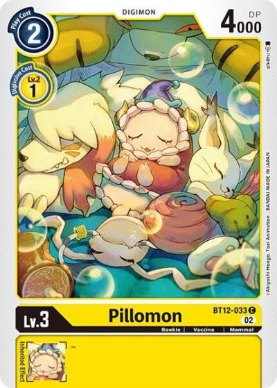Pillomon BT12-033 C Across Time Digimon card