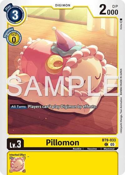 Pillomon Reprint BT9-033 C Advanced Booster Digimon Generation Digimon card