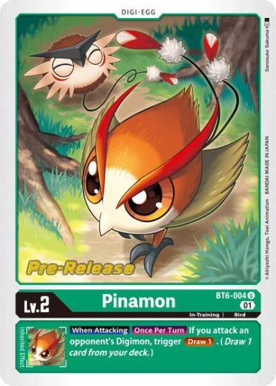 Pinamon BT6-004 U Double Diamond Pre-Release Cards Digimon card