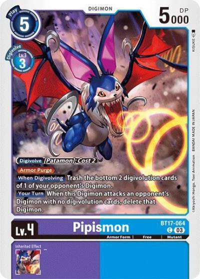 Pipismon BT17-064 C Secret Crisis Digimon card