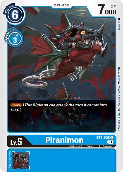 Piranimon BT9-026 C X Record Digimon card