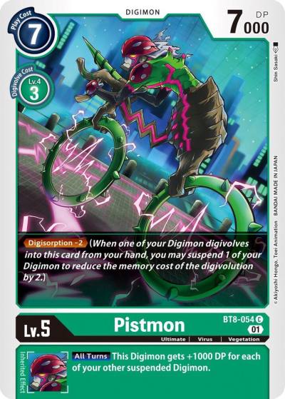 Pistmon BT8-054 C New Awakening Digimon card