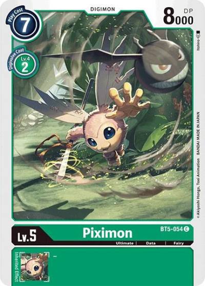 Piximon BT5-054 C Battle of Omni Digimon card