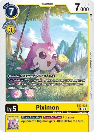 Piximon EX7-028 C Digimon LIBERATOR Digimon card