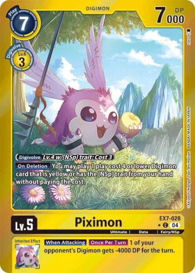Piximon Foil EX7-028 C Digimon LIBERATOR Digimon card
