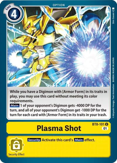 Plasma Shot BT8-101 U New Awakening Digimon card