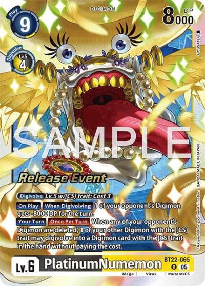 PlatinumNumemon BT22-065 R Cyber Eden Release Event Cards Digimon card