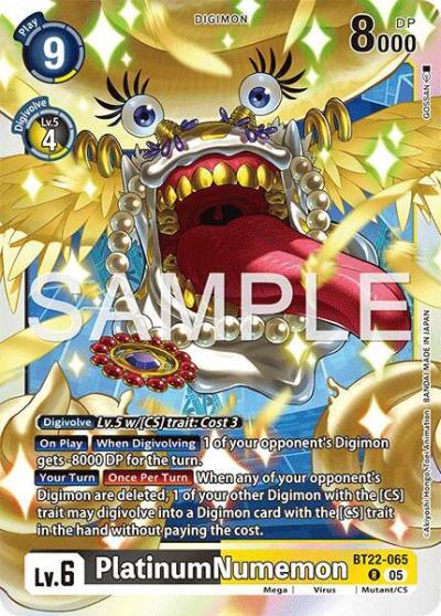 PlatinumNumemon BT22-065 R Cyber Eden Digimon card