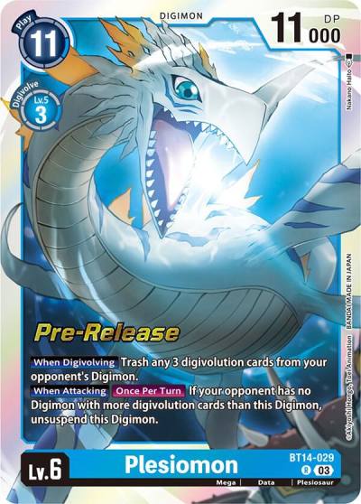 Plesiomon BT14-029 R Blast Ace Pre-Release Cards Digimon card