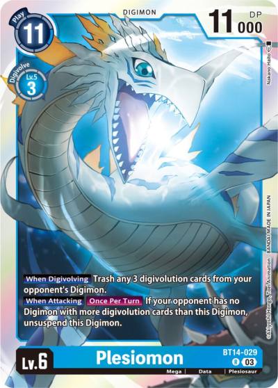 Plesiomon BT14-029 R Blast Ace Digimon card