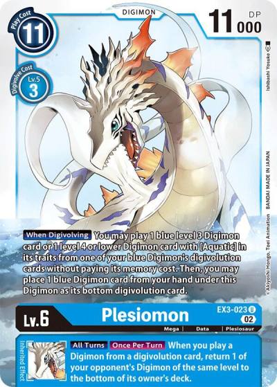 Plesiomon EX3-023 U Draconic Roar Digimon card