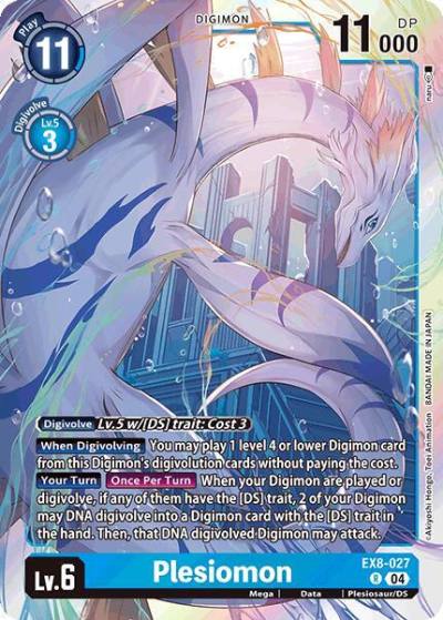 Plesiomon EX8-027 R Chain of Liberation Digimon card