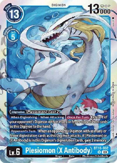 Plesiomon X Antibody BT15-032 R Exceed Apocalypse Digimon card
