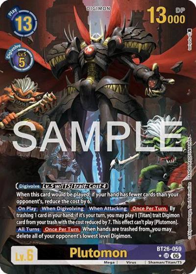 Plutomon Alternate Art BT26-059 UR Timeless Bonds Digimon card