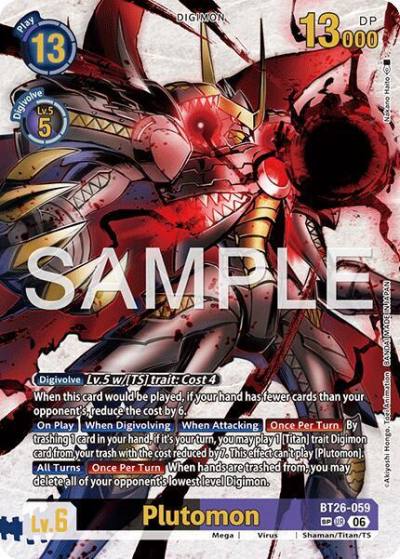 Plutomon SP BT26-059 UR Timeless Bonds Digimon card