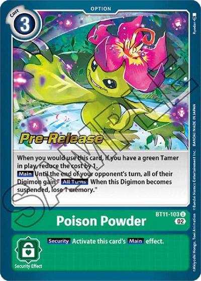 Poison Powder BT11-103 U Dimensional Phase Pre-Release Cards Digimon card