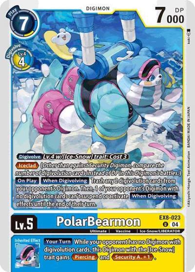 PolarBearmon EX8-023 U Chain of Liberation Digimon card