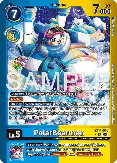 PolarBearmon (Limited Foil) EX11-016 U Dawn of Liberator Digimon card