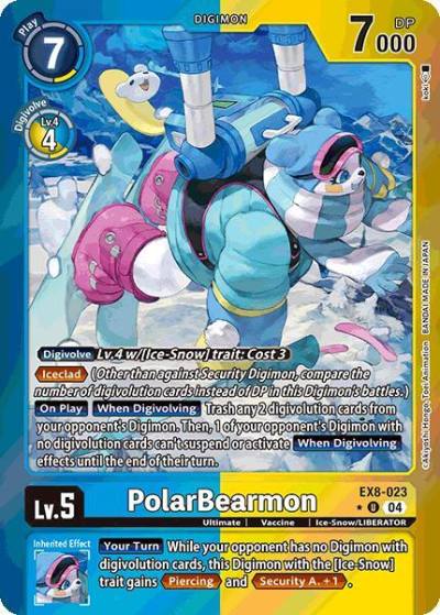 PolarBearmon Limited Foil EX8-023 U Chain of Liberation Digimon card
