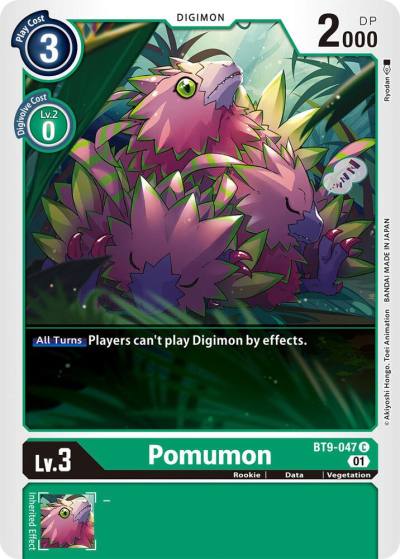 Pomumon BT9-047 C X Record Digimon card