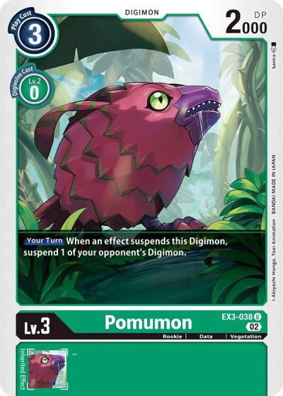 Pomumon EX3-038 U Draconic Roar Digimon card