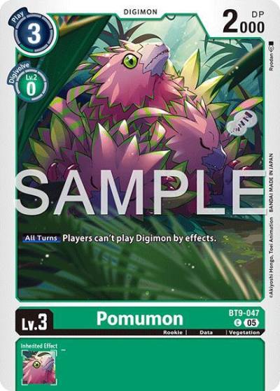 Pomumon Reprint BT9-047 C Advanced Booster Digimon Generation Digimon card