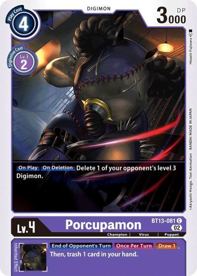 Porcupamon BT13-081 C Versus Royal Knights Digimon card