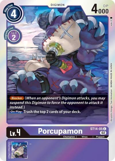 Porcupamon ST14-05 C Starter Deck 14: Beelzemon Advanced Deck Set Digimon card