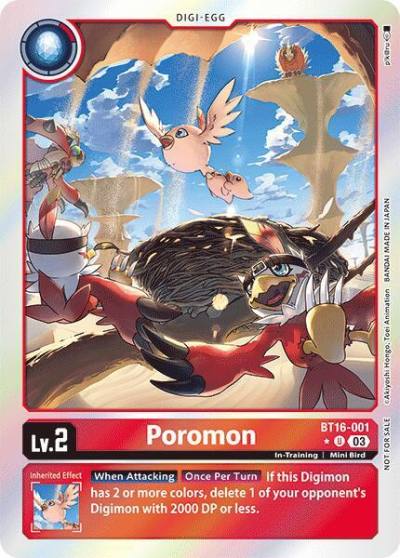 Poromon Box Promotion Pack Beginning Observer BT16-001 U Beginning Observer Digimon card