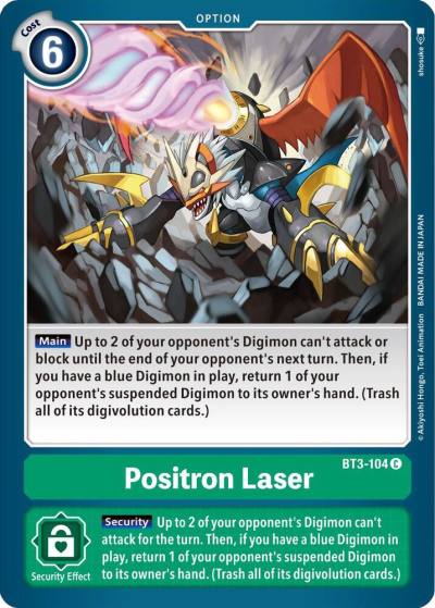 Positron Laser BT3-104 C Release Special Booster 1.5 Digimon card