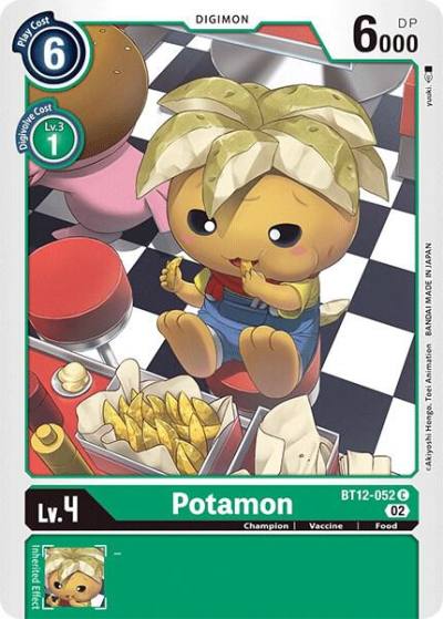 Potamon BT12-052 C Across Time Digimon card