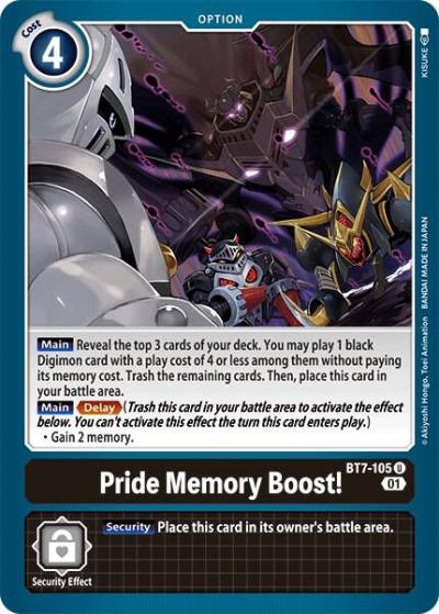 Pride Memory Boost BT7-105 U Next Adventure Digimon card