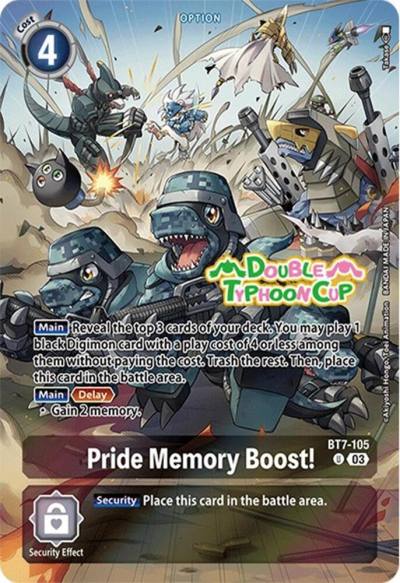 Pride Memory Boost Bonus Pack BT7-105 U Starter Deck 17: Double Typhoon Advanced Deck Set Pre-Release Cards Digimon card