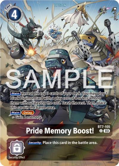 Pride Memory Boost Bonus Pack BT7-105 U Starter Deck 17: Double Typhoon Advanced Deck Set Digimon card