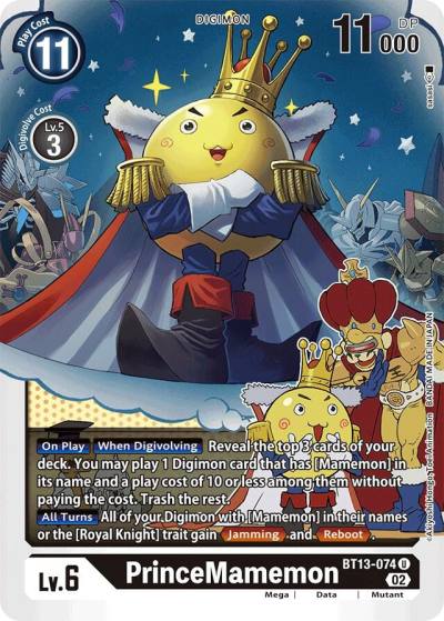 PrinceMamemon BT13-074 U Versus Royal Knights Digimon card