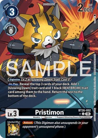Pristimon Alternate Art BT26-052 C Timeless Bonds Digimon card