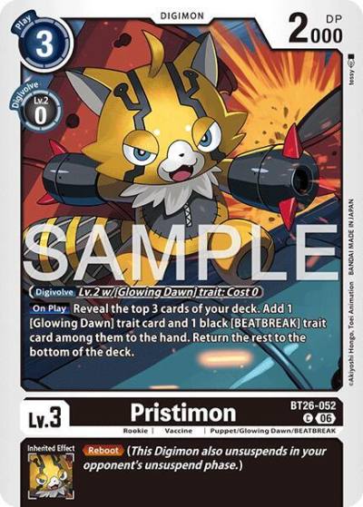 Pristimon BT26-052 C Timeless Bonds Digimon card