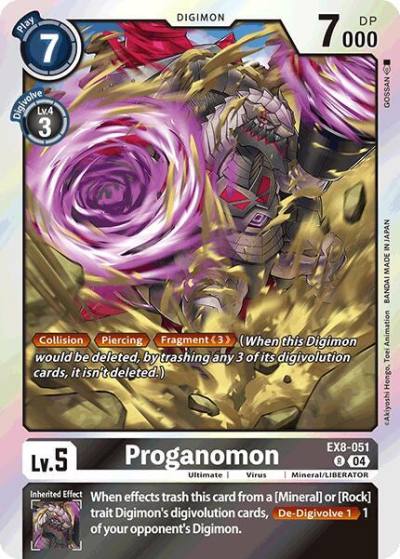 Proganomon EX8-051 R Chain of Liberation Digimon card