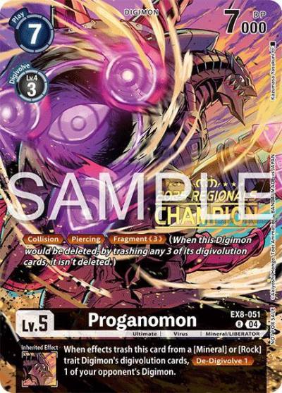 Proganomon Regionals 25 26 Season 2 Champion EX8-051 R Chain of Liberation Digimon card