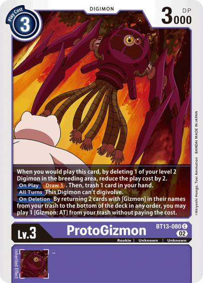 ProtoGizmon BT13-080 C Versus Royal Knights Digimon card