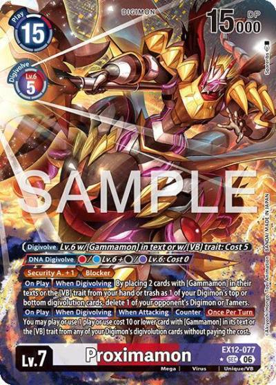Proximamon Alternate Art EX12-077 SEC Digital World Shambala Digimon card