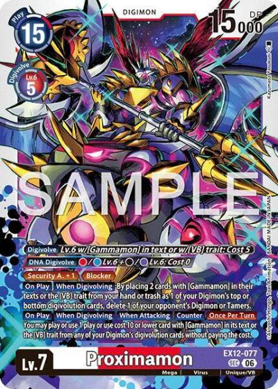 Proximamon EX12-077 SEC Digital World Shambala Digimon card